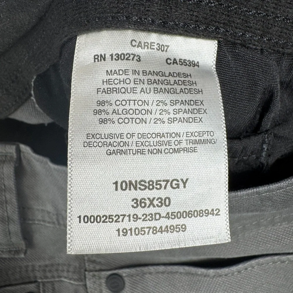 Wrangler ATG Jackson Utility Pants Cotton Stretch Pockets Gray Mens 36x30